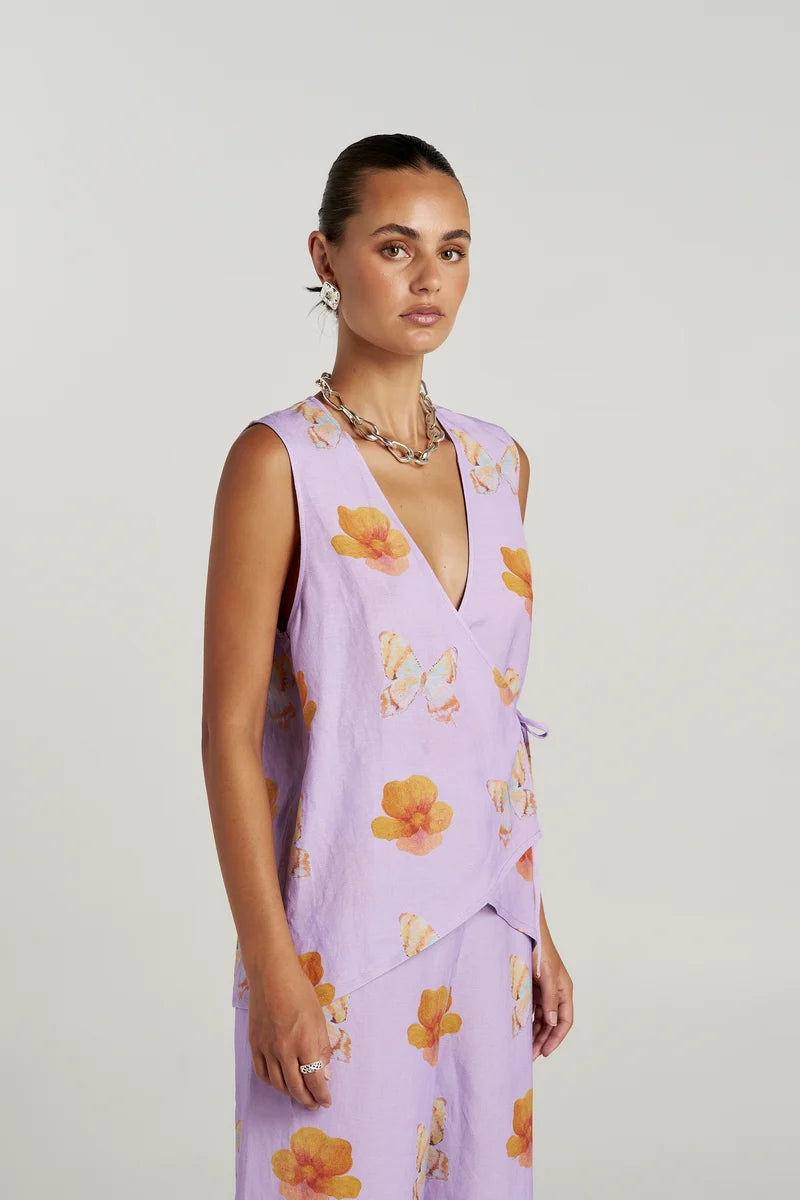 Tie Front Vest - Reverie