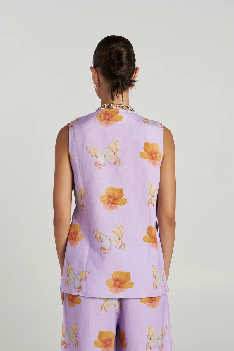 Tie Front Vest - Reverie