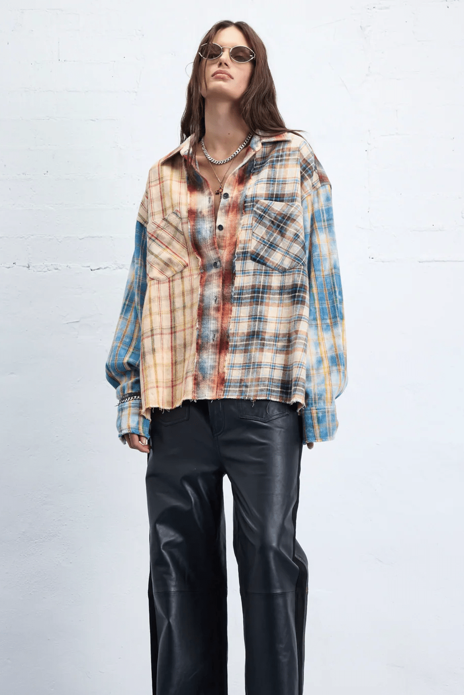 Rework Patchwork Check Flannel Shirt - Multi - Shirts - The Tales - Women's fashion at The Freedom State