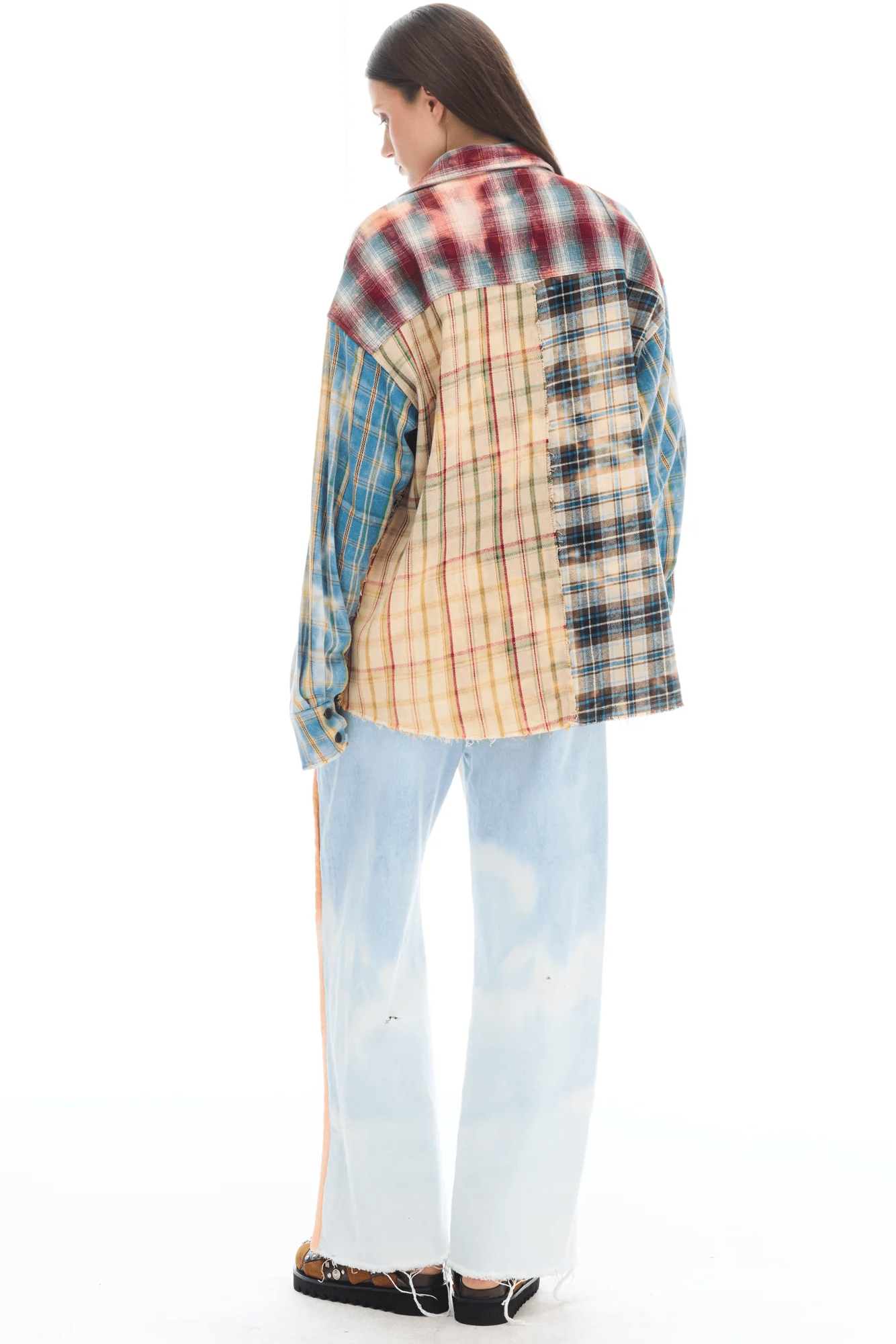 Rework Patchwork Check Flannel Shirt - Multi - Shirts - The Tales - Women's fashion at The Freedom State