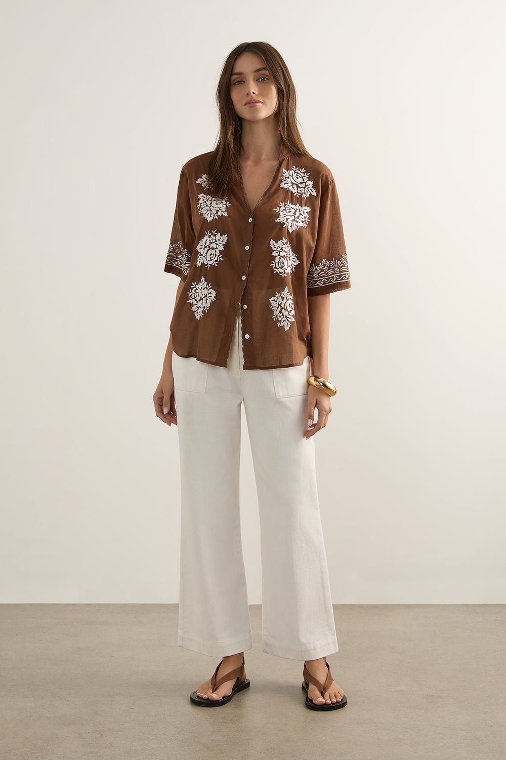 Rosalie Blouse - Brown - Fashion Tops - Auguste The Label - Women's fashion at The Freedom State