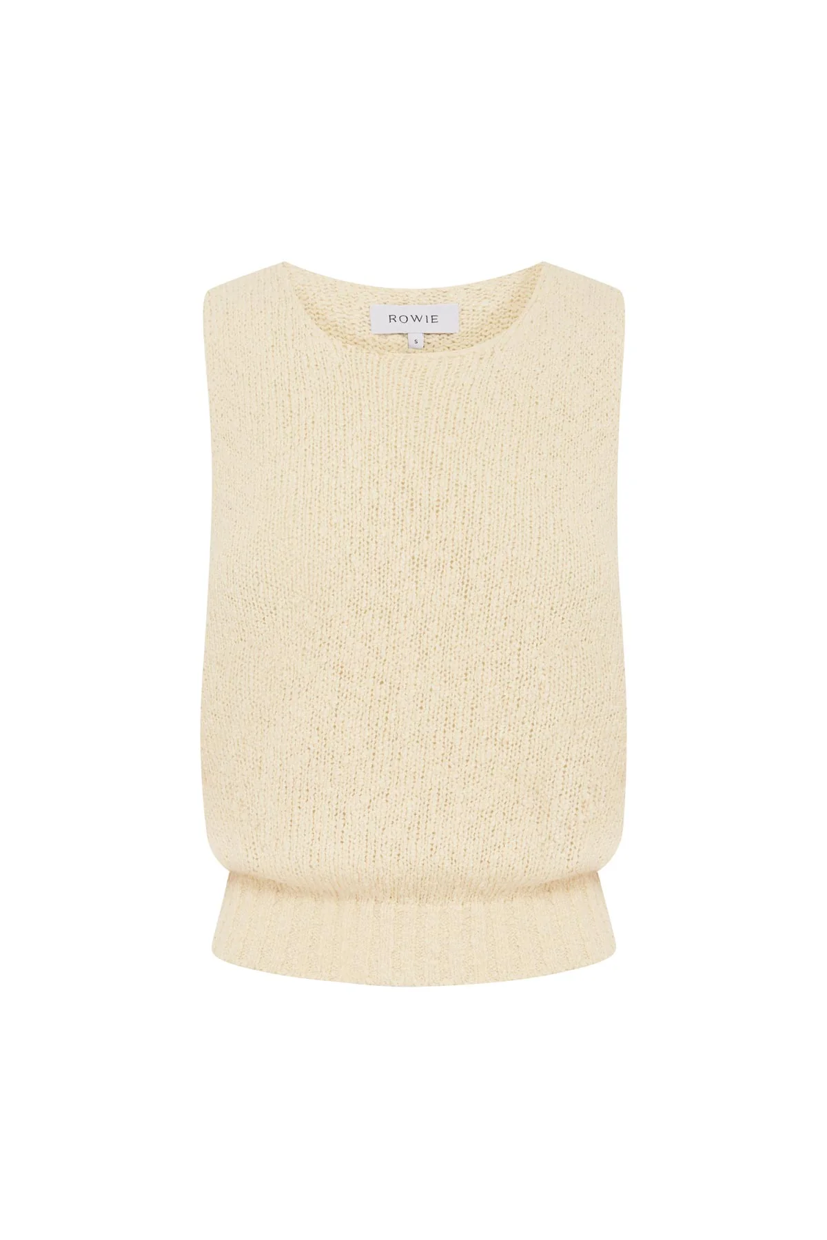Catalina Crop Knit Tank - Creme