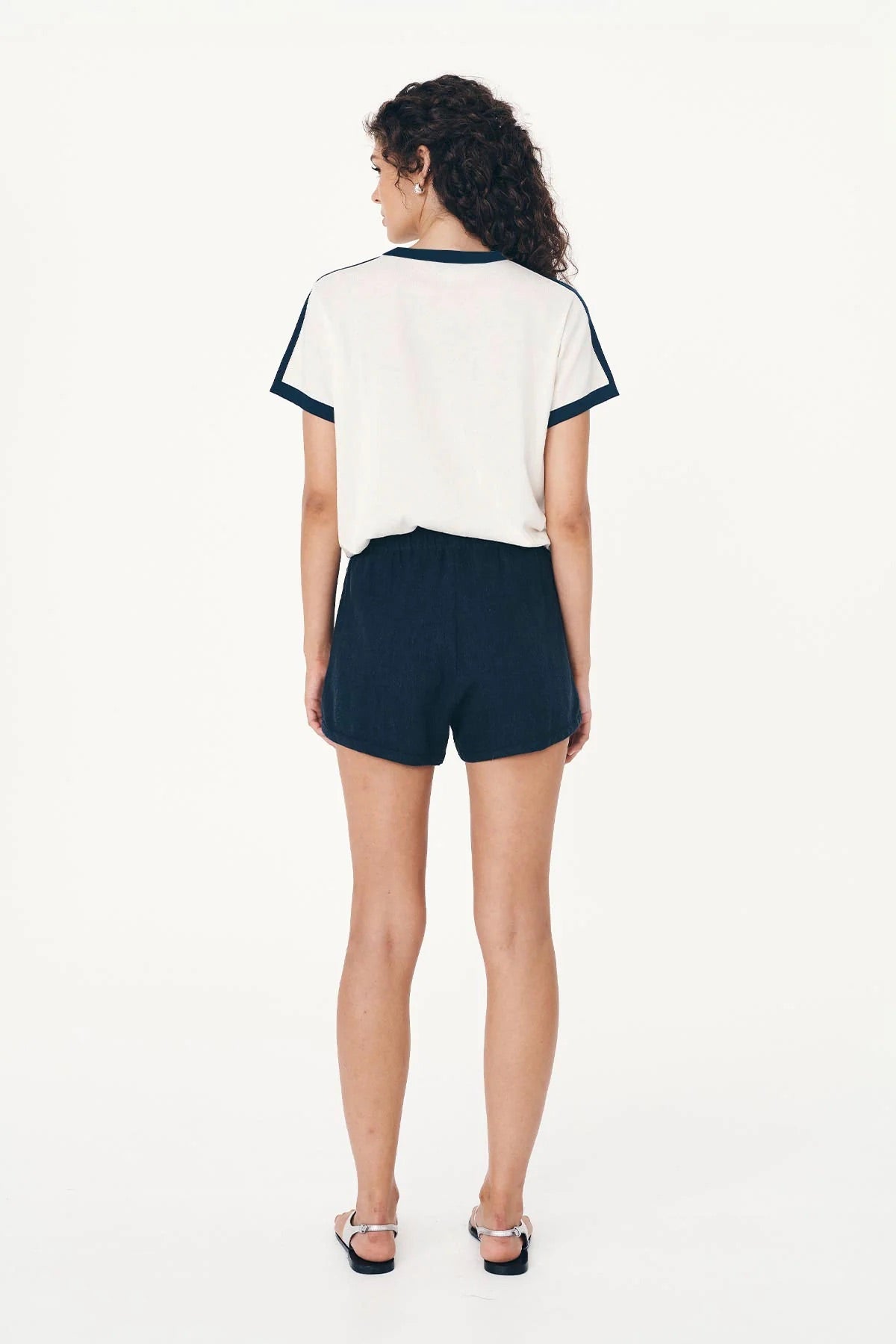 Simone Linen Shorts - Ink