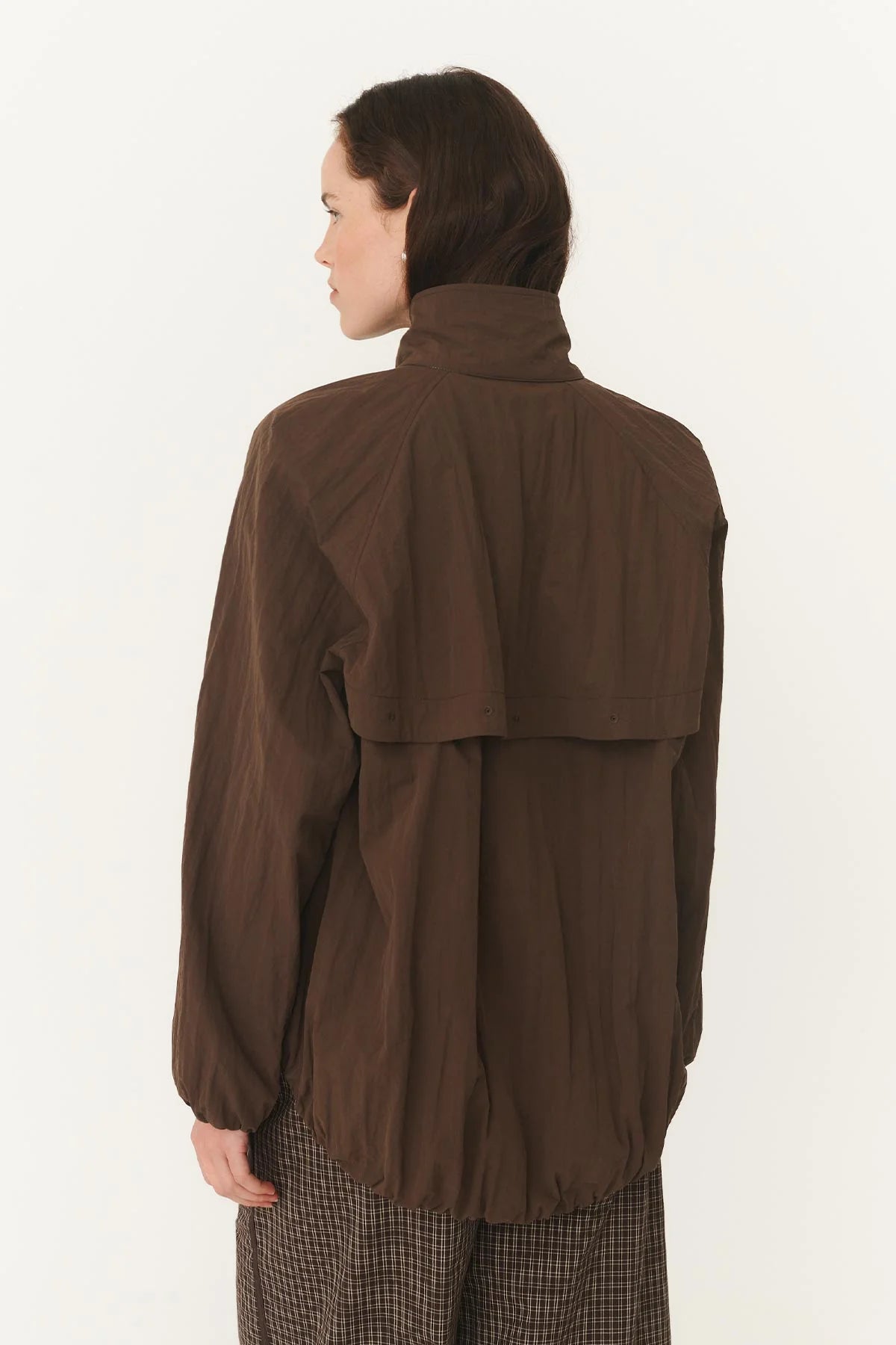 Soren Funnel Neck Bomber - Cocoa