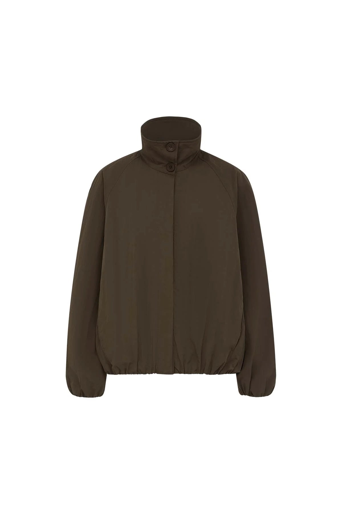 Soren Funnel Neck Bomber - Cocoa