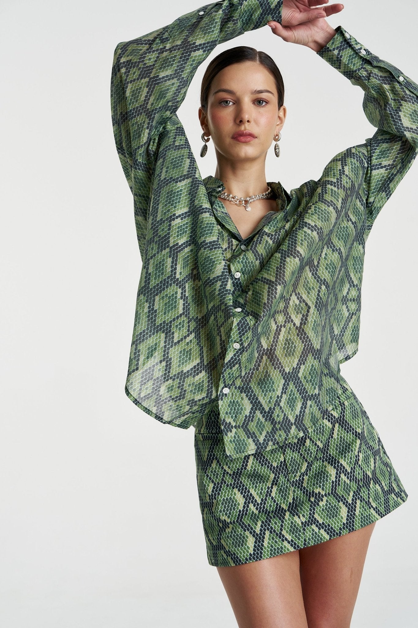 Sheer LS Shirt - Viper - Shirts - Summi Summi - Women's fashion at The Freedom State