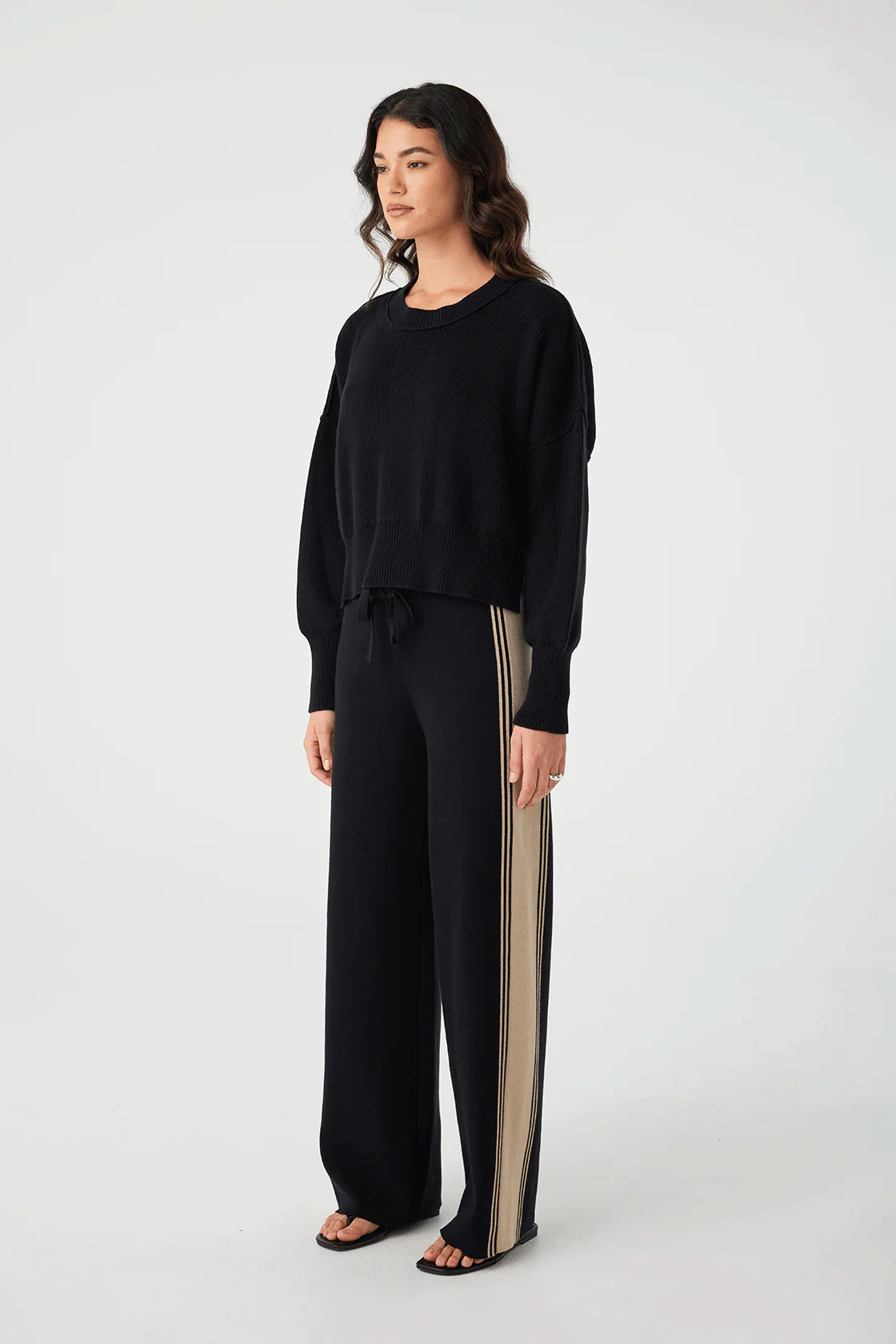 Emery Pant - Black/Taupe