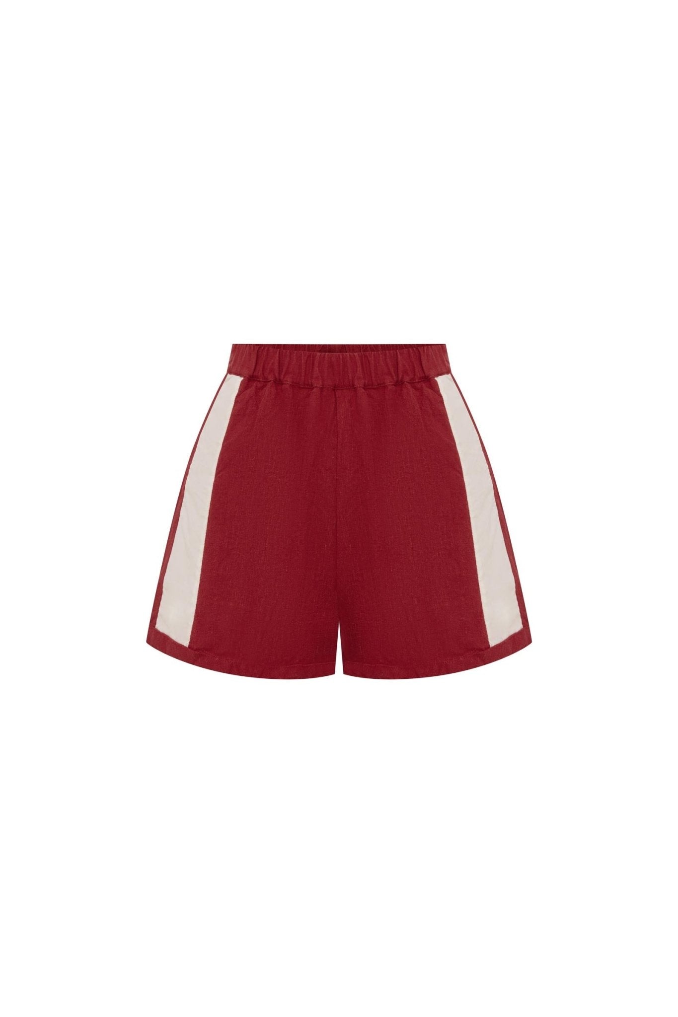 Simone Linen Shorts - Red - Shorts - Rowie The Label - Women's fashion at The Freedom State