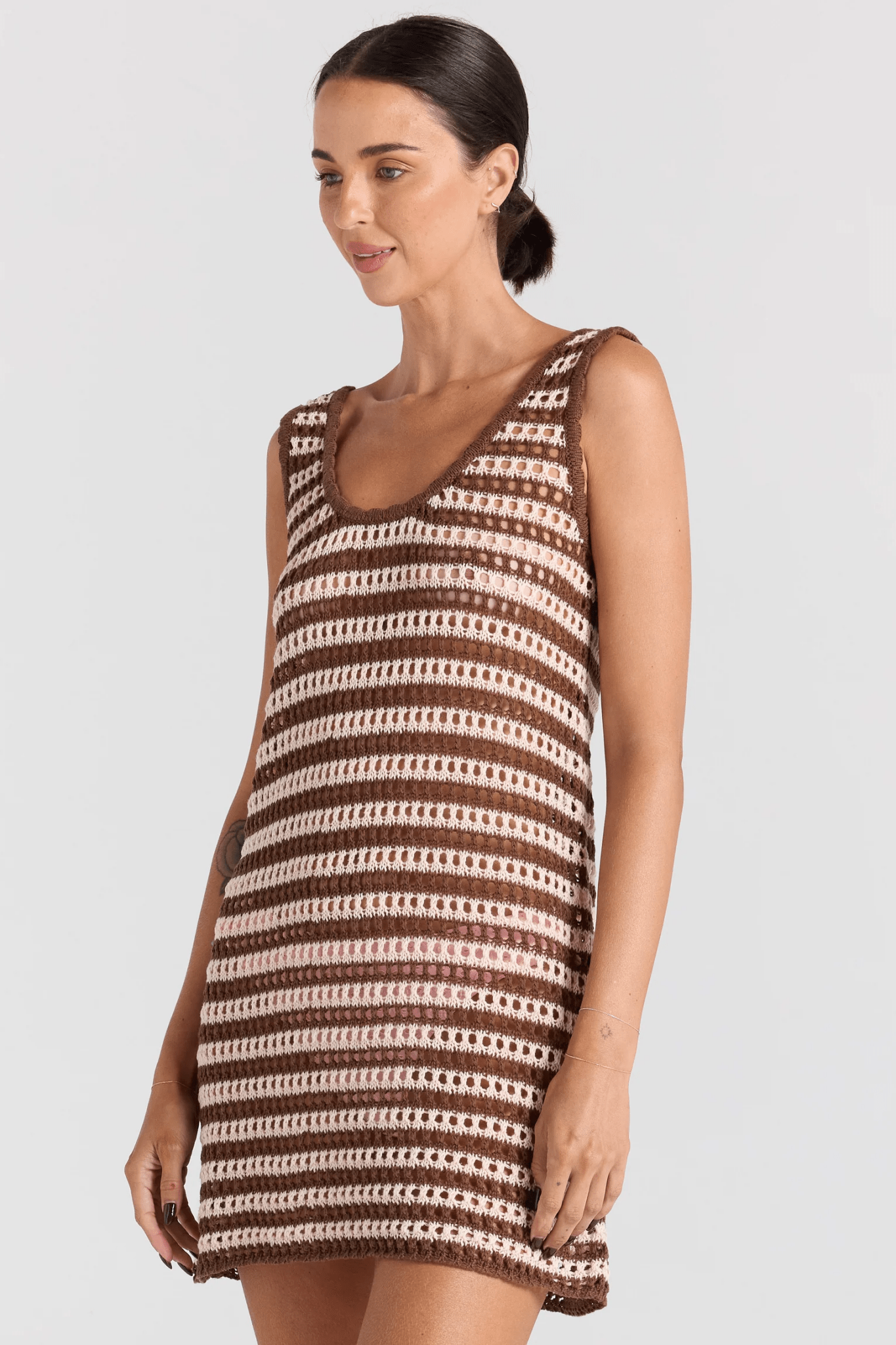 Sorrento U Knit Dress - Coco - Mini Dresses - Poolside Paradiso - Women's fashion at The Freedom State