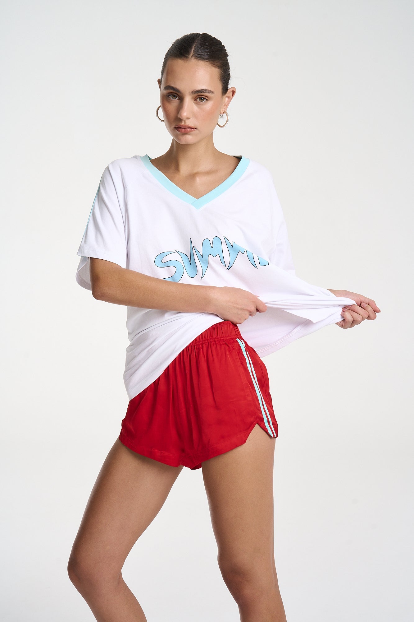 Sporty Shorty - Red - Shorts - Summi Summi