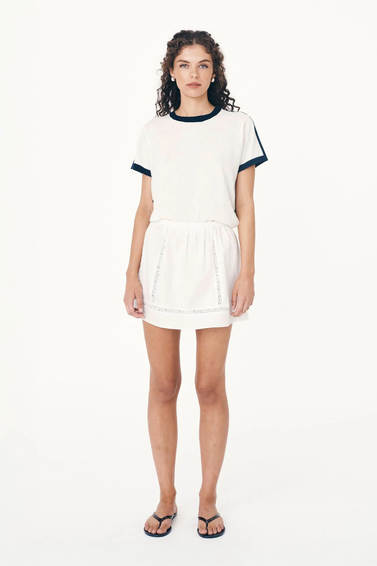Suri Lace Mini Skirt - Bone