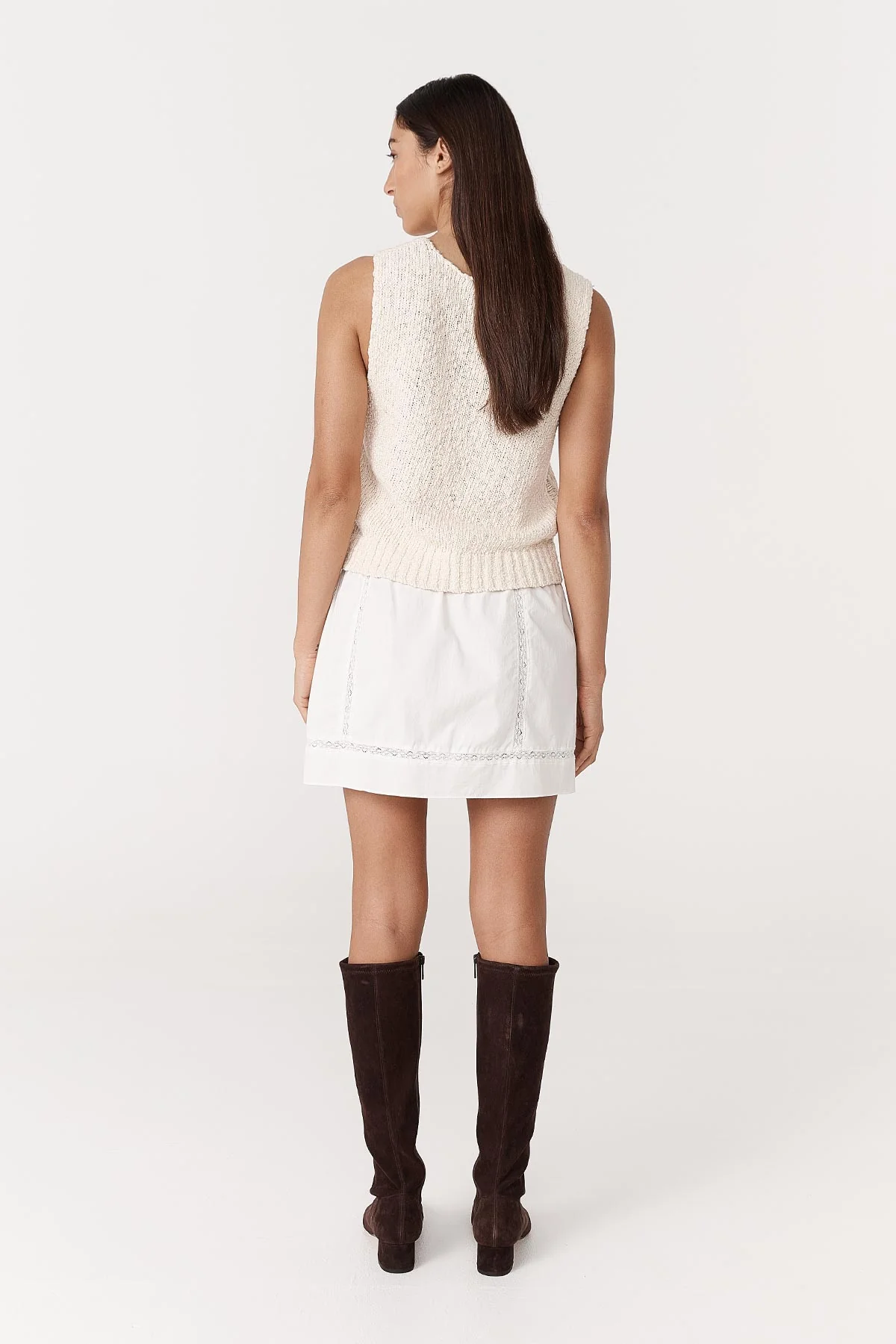 Suri Lace Mini Skirt - Bone