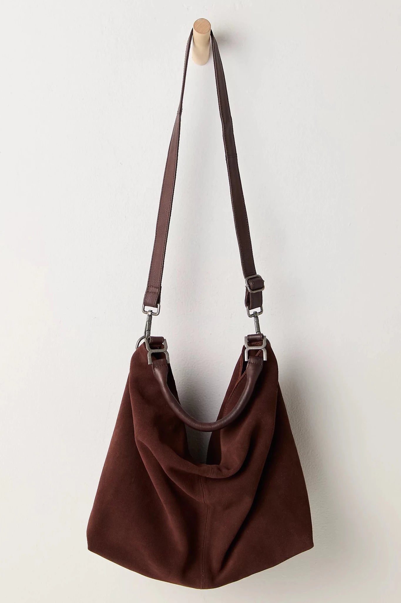 Suzie Suede Slouch Tote - Espresso - Bags - Free People - Women's fashion at The Freedom State