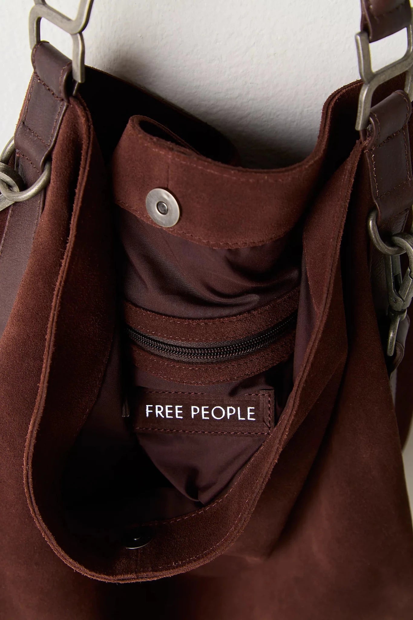 Suzie Suede Slouch Tote - Espresso - Bags - Free People - Women's fashion at The Freedom State