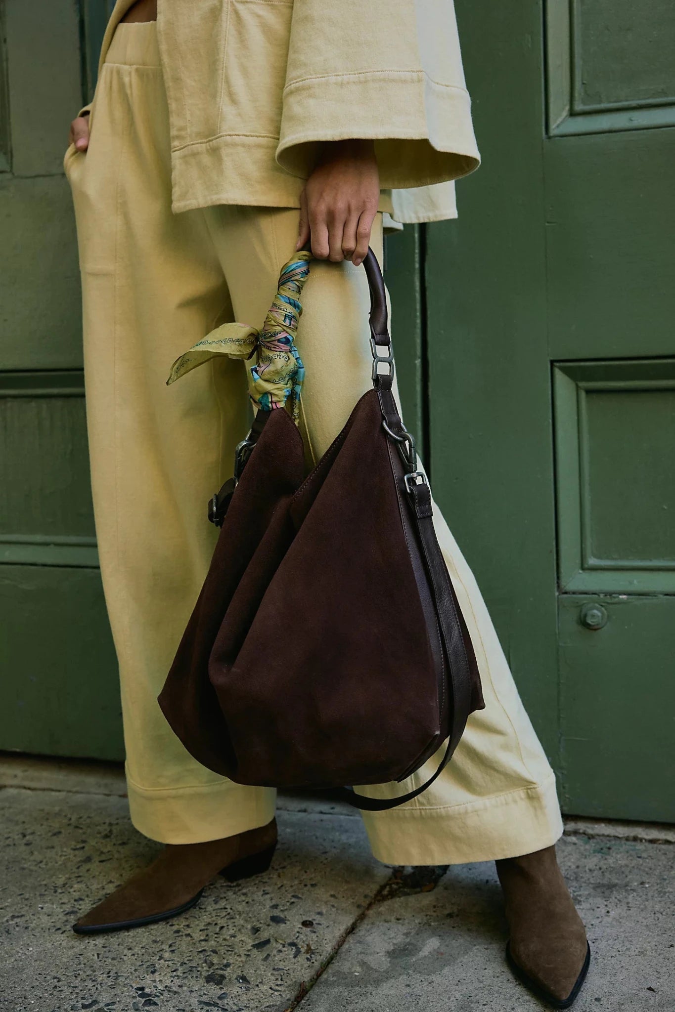 Suzie Suede Slouch Tote - Espresso - Bags - Free People - Women's fashion at The Freedom State