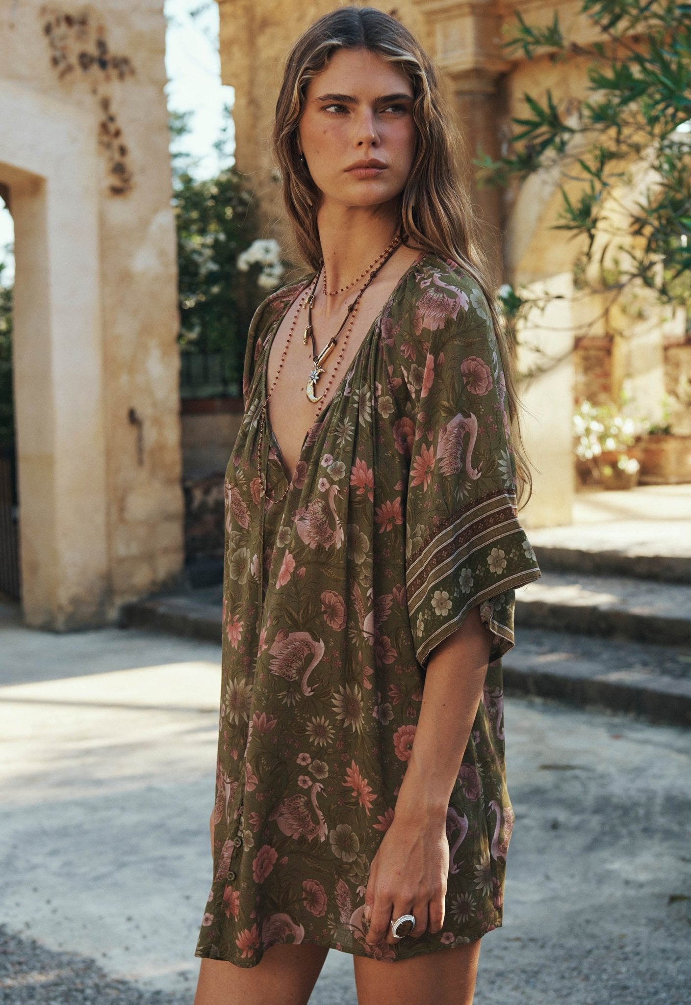 Swan Lake Tunic Dress - Sage - Mini Dresses - Spell - Women's fashion at The Freedom State