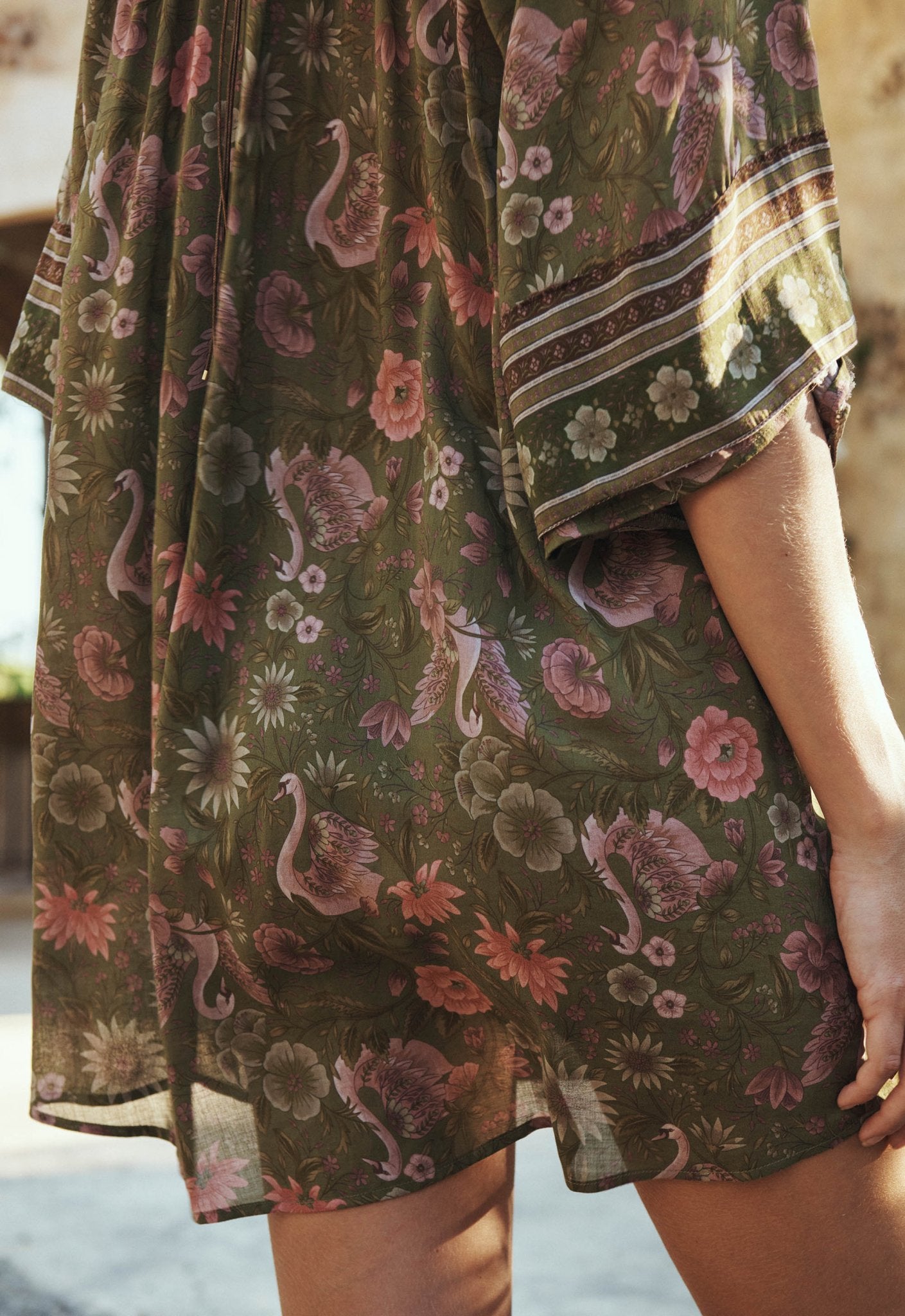 Swan Lake Tunic Dress - Sage - Mini Dresses - Spell - Women's fashion at The Freedom State