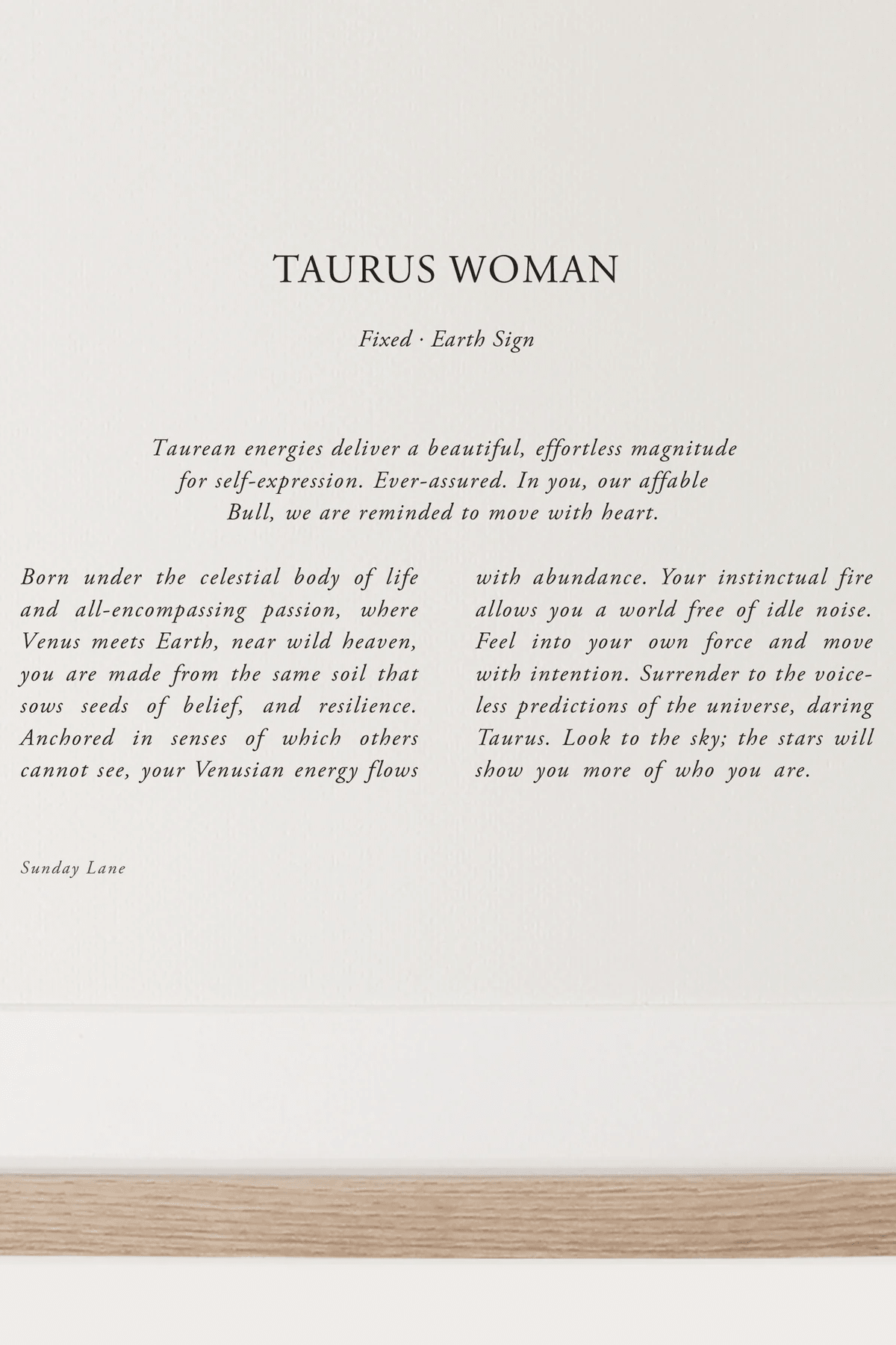 Taurus 5 - Wall Art - Sunday Lane - Women's fashion at The Freedom State