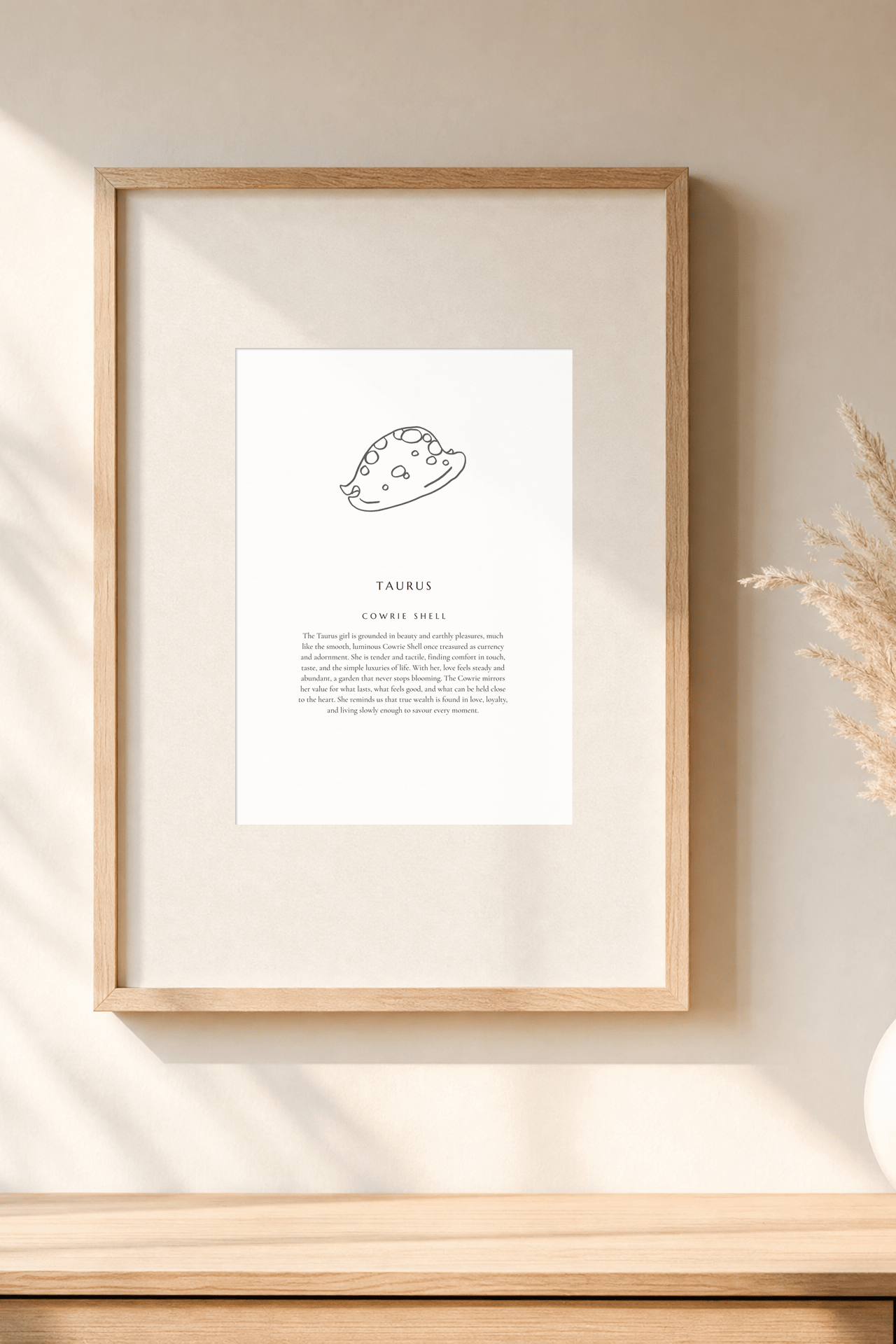 Taurus Zodiac Shell Print – Cowrie - Prints - The Freedom State - Women's fashion at The Freedom State