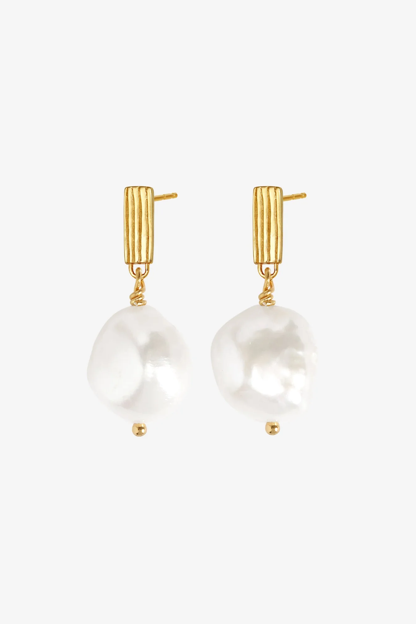 Baroque Pearl Earrings - Gold