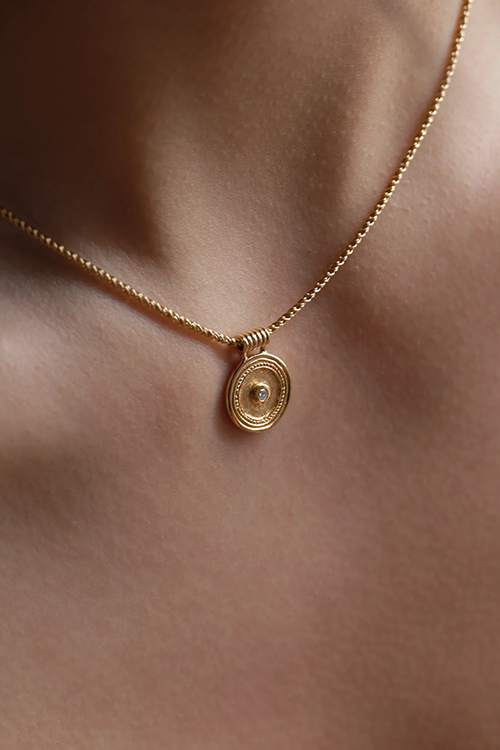 Capella Coin Necklace - Gold