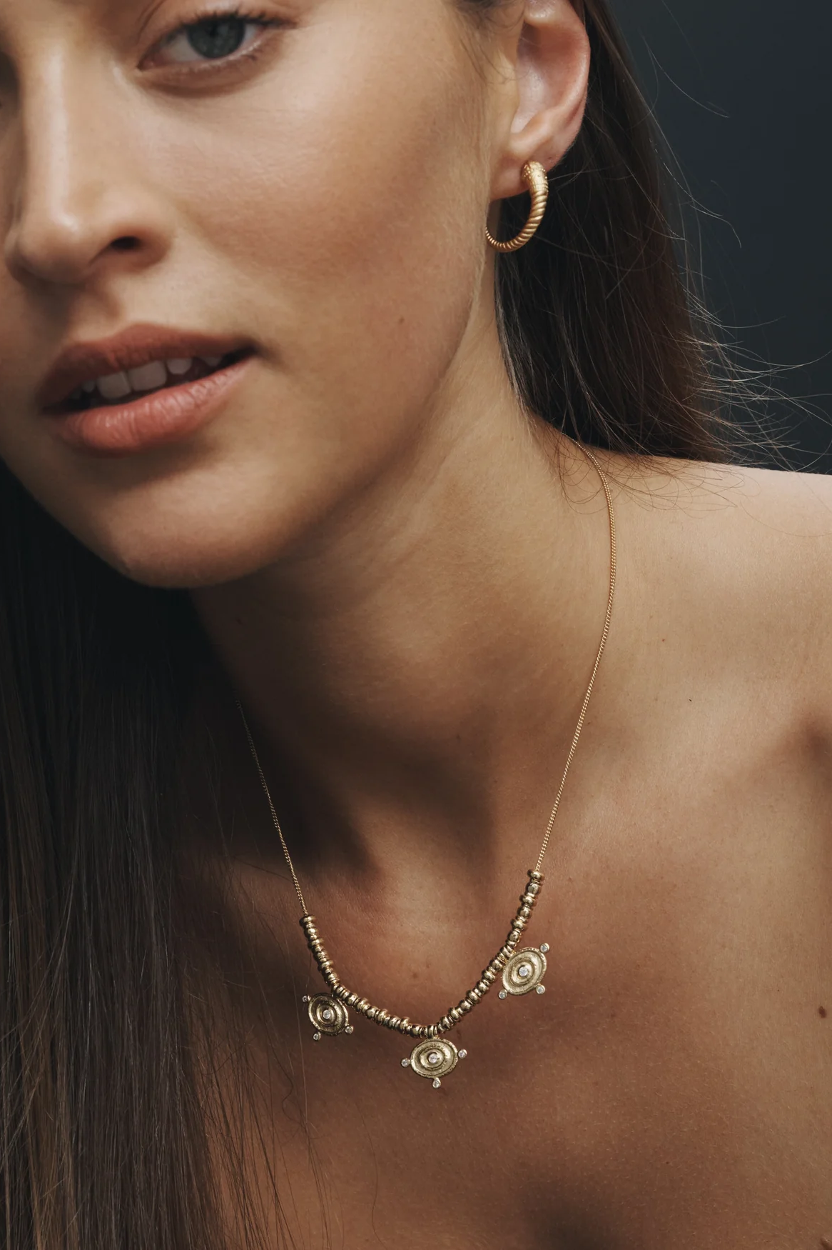 Loulon Lion Hoops - Gold