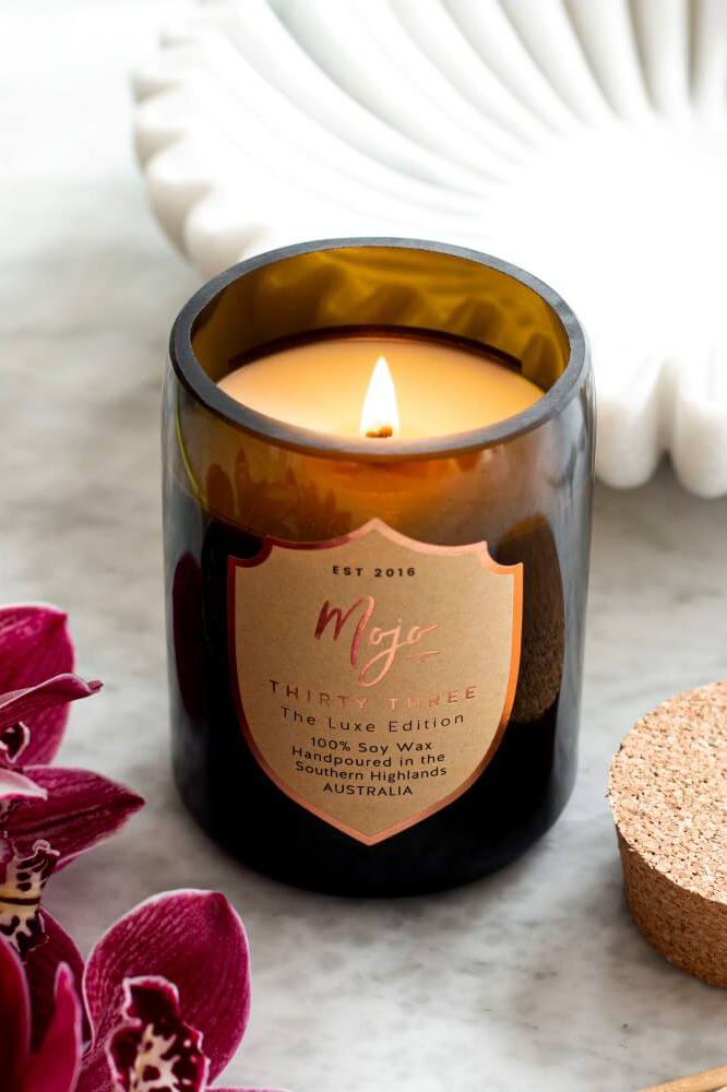 Wine Bottle Candle - Thirty Three