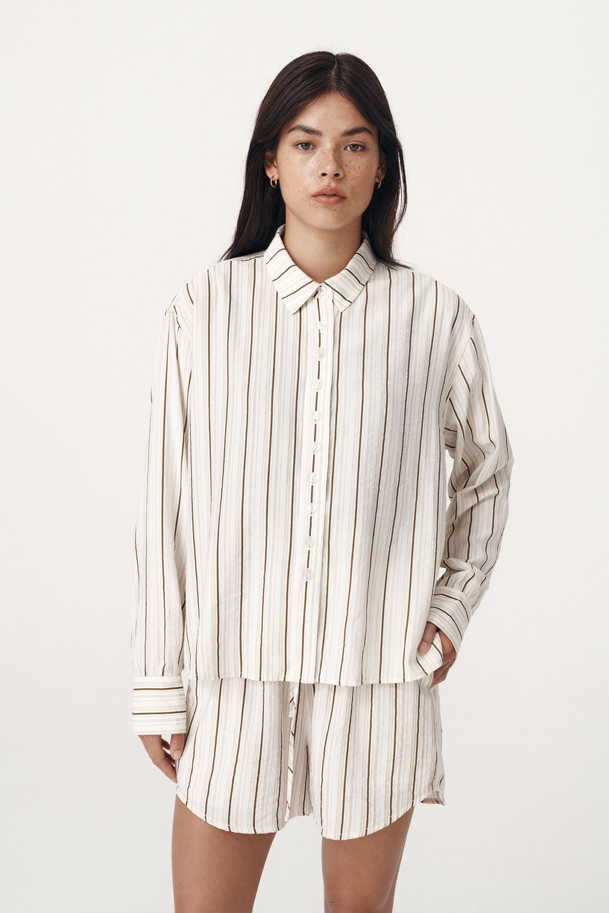 Tia Shorts - Cactus Stripe