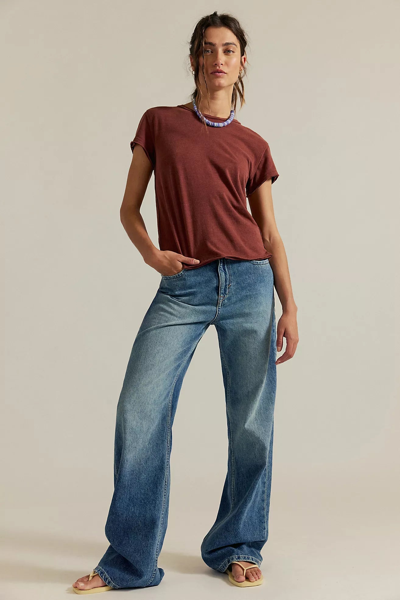 Tinsley Baggy High Rise - Hazy Blue - Jeans - Free People - Women's fashion at The Freedom State
