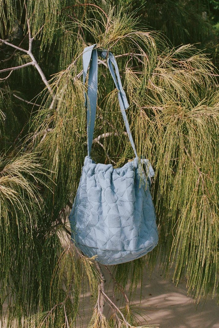 Towelling Bucket Bag - Solstice Tide - Bags - Soleil Soleil - Women's fashion at The Freedom State