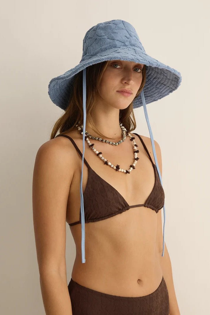 Towelling Sun Hat - Solstice Tide - Bucket Hats - Soleil Soleil - Women's fashion at The Freedom State