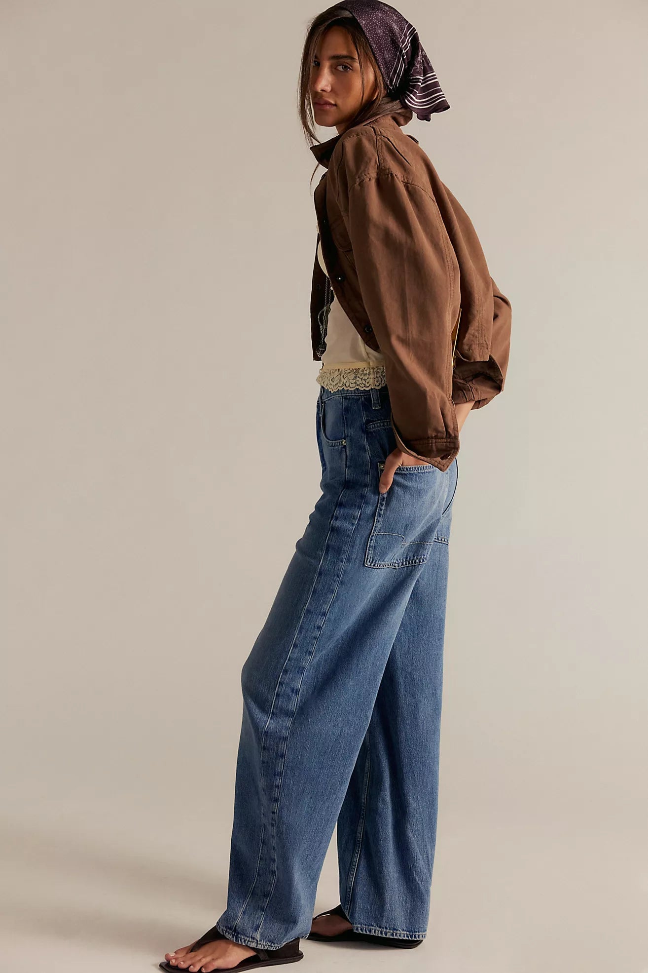 Truro Baggy Puddle Jean - Water Stoned Blue - Jeans - Free People - Women's fashion at The Freedom State