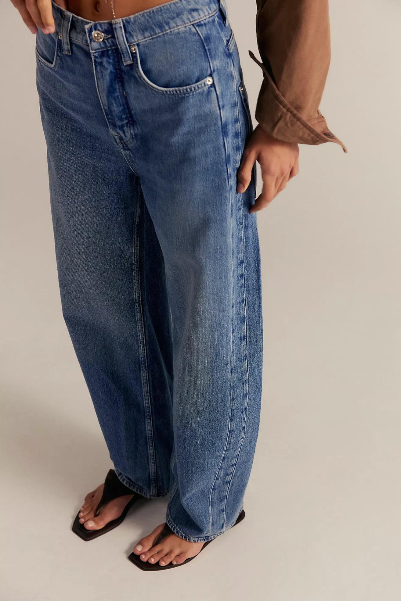 Truro Baggy Puddle Jean - Water Stoned Blue - Jeans - Free People - Women's fashion at The Freedom State