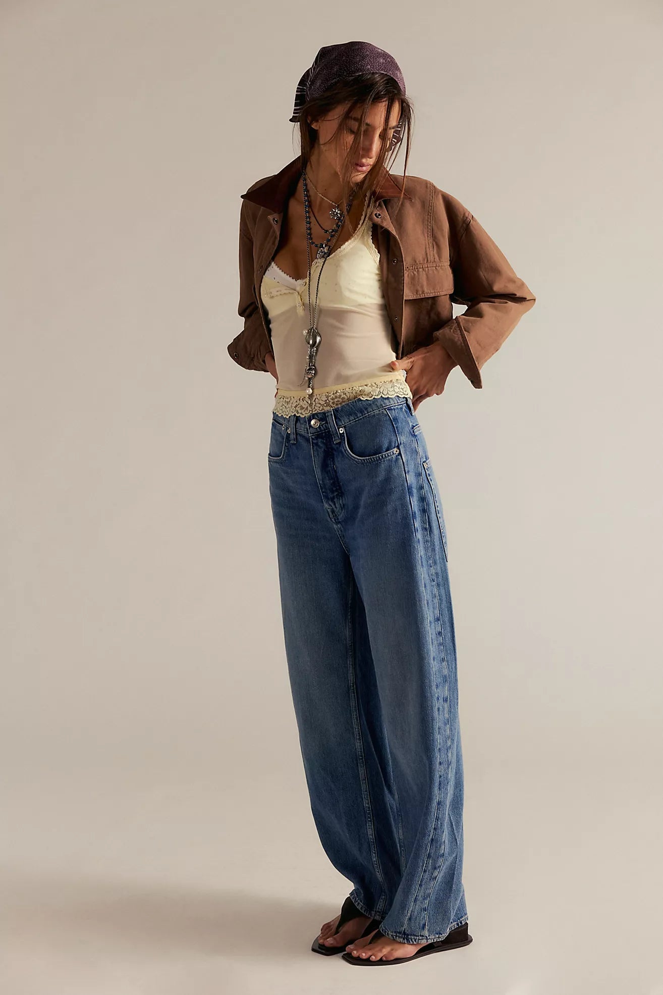 Truro Baggy Puddle Jean - Water Stoned Blue - Jeans - Free People - Women's fashion at The Freedom State