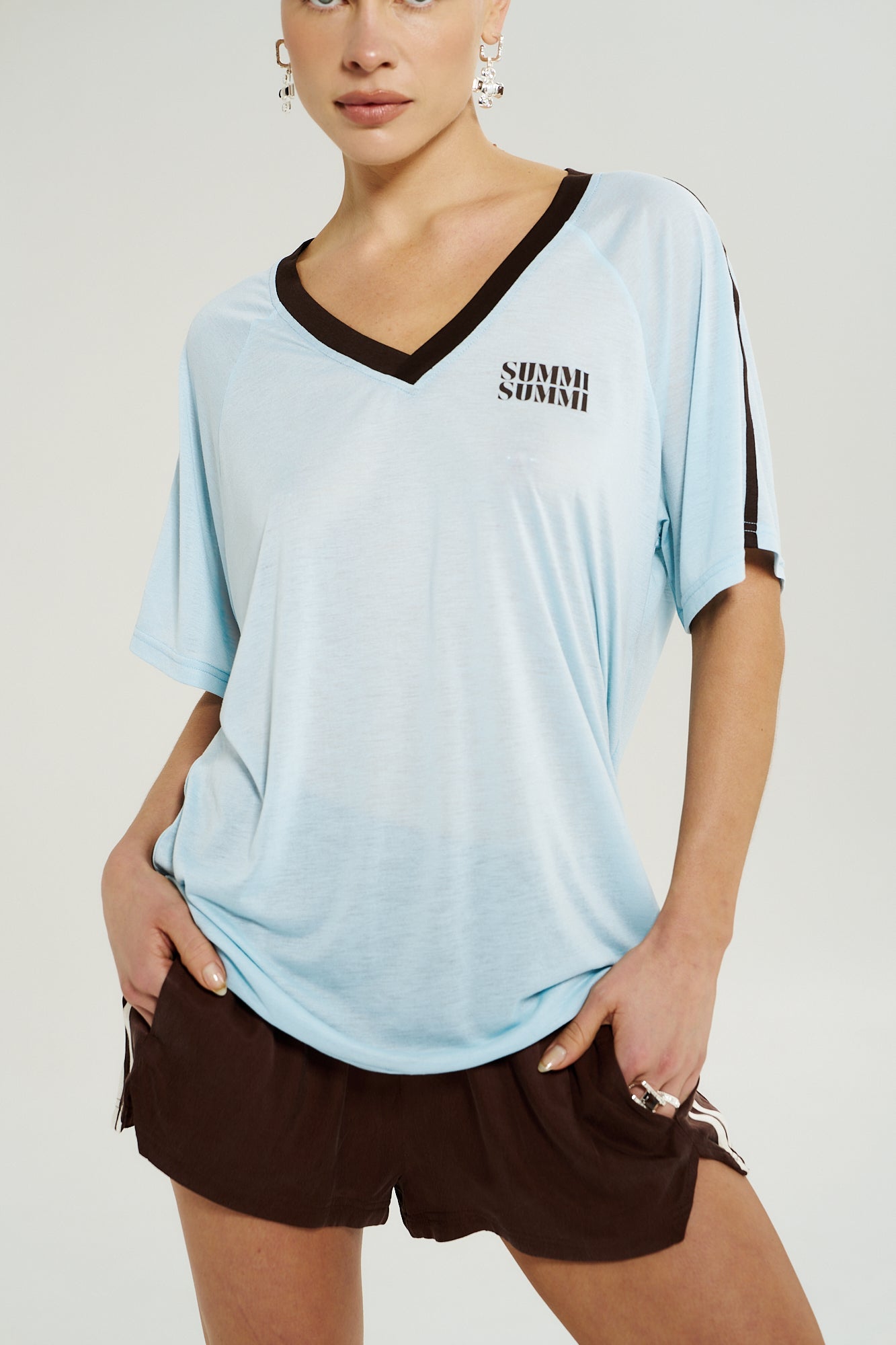 V Neck Jersey Tee - Icel - T-Shirts - Summi Summi - Women's fashion at The Freedom State