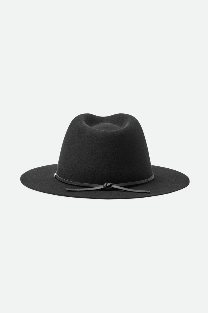 Wesley Fedora - Black - Wide Brim Hat - Brixton - Women's fashion at The Freedom State