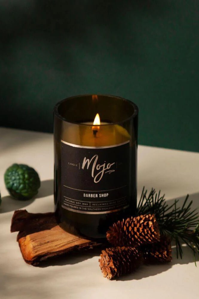 Wine Bottle Candle - Barbershop - Candles - Mojo Candle Co. - Women's fashion at The Freedom State