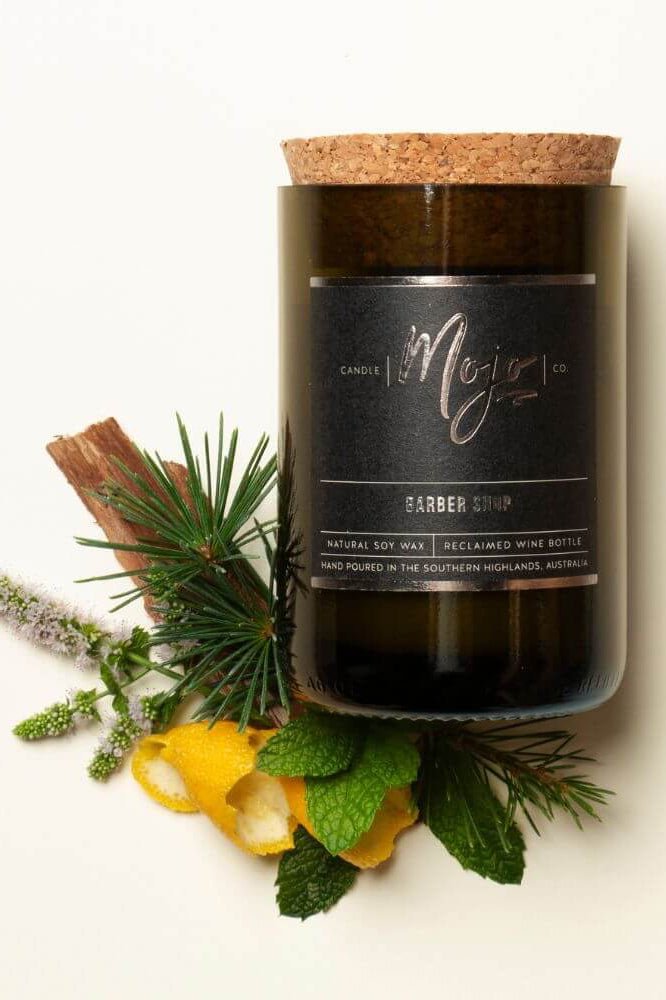 Wine Bottle Candle - Barbershop - Candles - Mojo Candle Co. - Women's fashion at The Freedom State