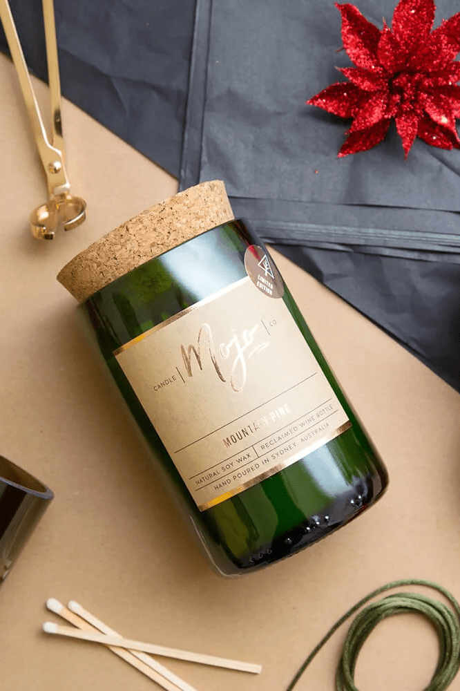 Wine Bottle Candle - Mountain Pine - Candles - Mojo Candle Co. - Women's fashion at The Freedom State