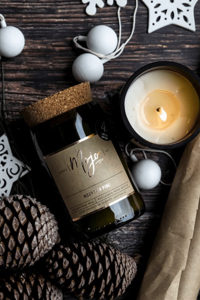 Wine Bottle Candle - Mountain Pine - Candles - Mojo Candle Co. - Women's fashion at The Freedom State