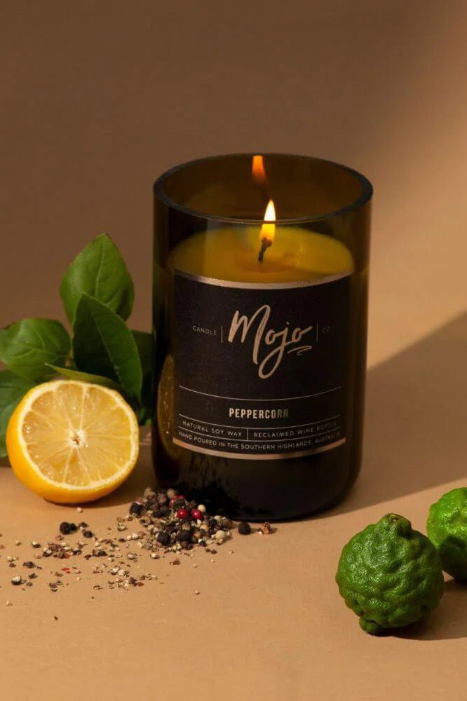 Wine Bottle Candle - Peppercorn - Candles - Mojo Candle Co. - Women's fashion at The Freedom State