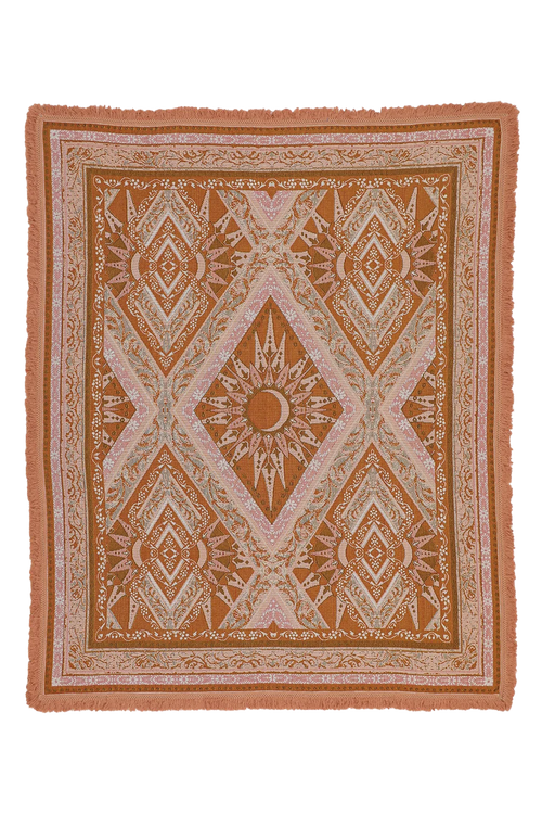Wandering Folk | Throw - Moonrise Coral