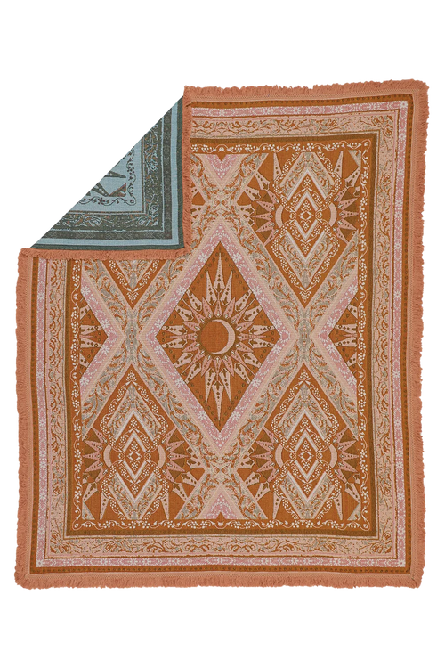 Wandering Folk | Throw - Moonrise Coral