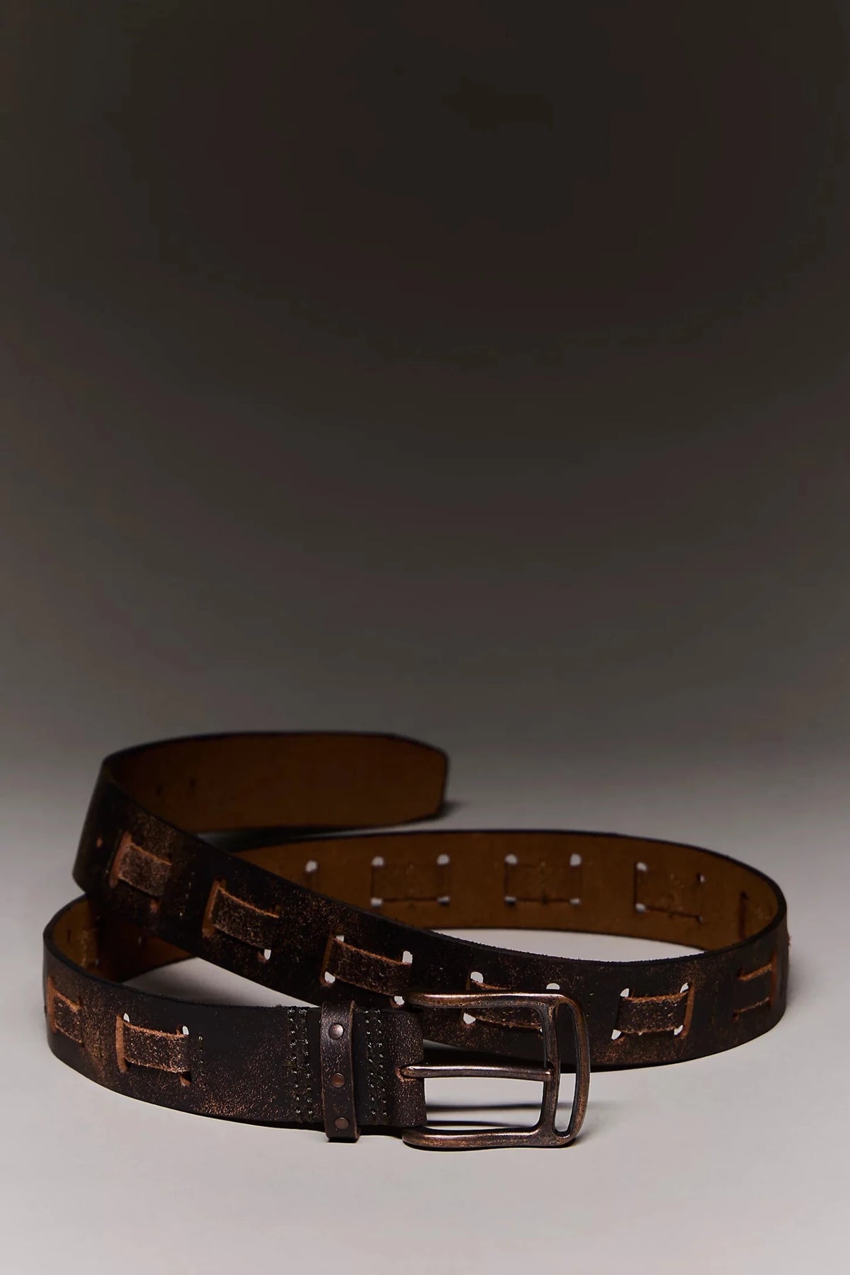 WTF Dallas Distressed Belt - Onyx - Belts - Free People - Women's fashion at The Freedom State