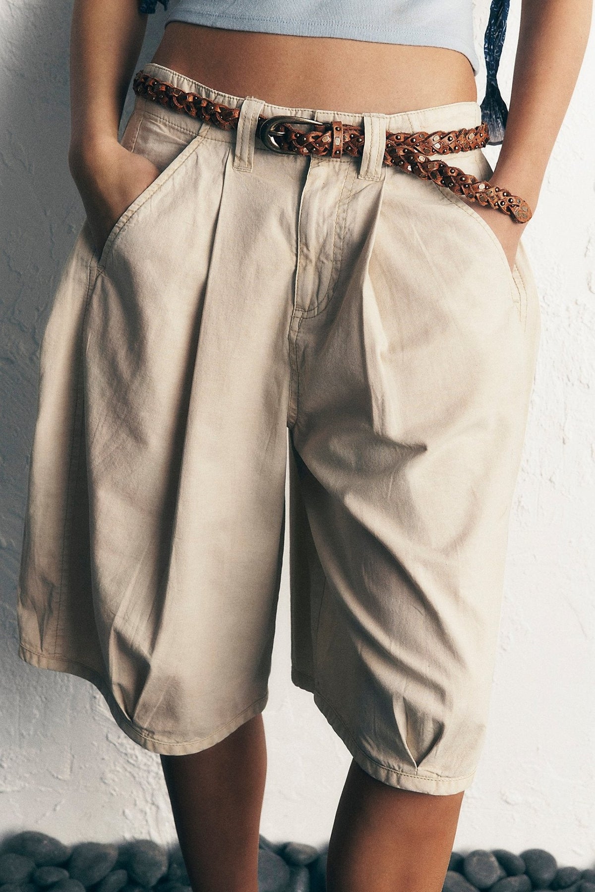 WTF Sol Slim Stud Belt - Cognac - Belts - Free People - Women's fashion at The Freedom State