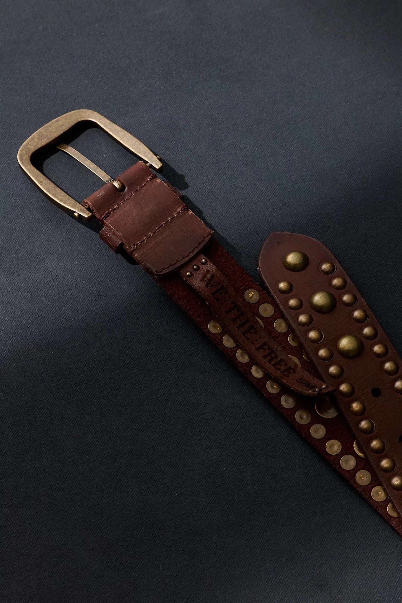 WTF Sola Stud Belt - Cognac - Belts - Free People - Women's fashion at The Freedom State