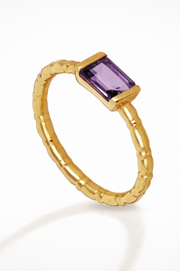 Pia Amethyst Ring - Gold