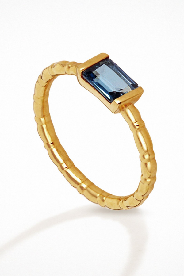 Pia Ring Topaz - Polished Gold
