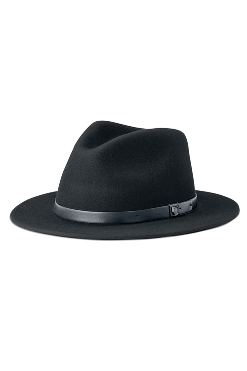 Brixton | Messer Fedora (Unisex) - Black/Black Band