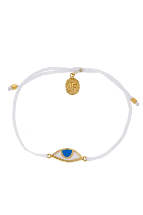 Eye Protection Bracelet - White - Gold